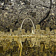 St Louis Skyline Abstract Art Print