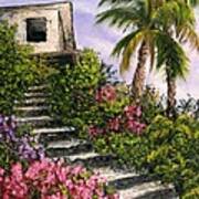 Stairway Garden Art Print
