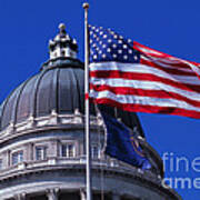 State Capitol Dome, Salt Lake City, Utah Art Print