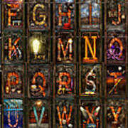 Steampunk - Alphabet - Complete Alphabet Art Print
