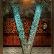 Steampunk - Alphabet - V Is For Victorian Art Print