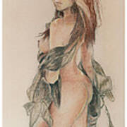 Standing Nude 1 Art Print