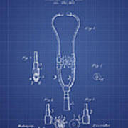Stethoscope Patent From 1882 - Blueprint Art Print