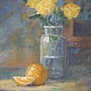 Still Life. Yellow Roses Art Print