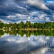 Storm Clouds Over The Lake Art Print