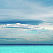 Stormy Sky Over The Turquoise Caribbean Art Print