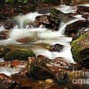 Stream Running Over Rocks Art Print