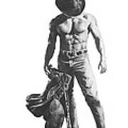 Strength Of A Cowboy Art Print