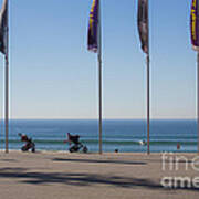 Strollers at Manly Beach Art Print