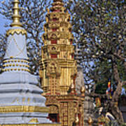 Stupas, Wat Preah Prom Rath, Siem Reap Art Print