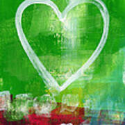 Sumer Love- Abstract Heart Painting Art Print