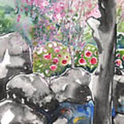 Sumie No.15 Japanese Garden Art Print