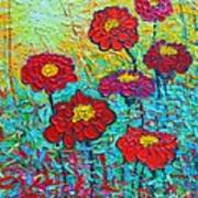 Summer Colorful Flowers - Sunrise Garden Art Print