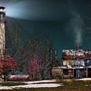 Summersville Lake Lighthouse Mount Nebo Wv Art Print