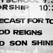 Sunday School Worship - God Reigns And Son Shines Art Print
