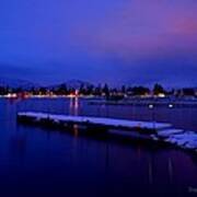 Sundown - The Blue Hour At Skaha Lake Art Print