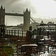 Sunny Rainstorm In London England Art Print