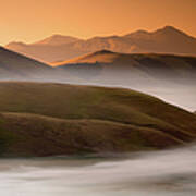 Sunrise Castelluccio Di Norcia In Art Print