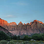 Sunrise On The Red Cliffs Of Zion Art Print