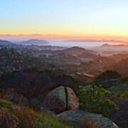 Sunrise Over San Fernando Valley Art Print