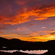 Sunset At Independence Pass - Pitkin County - Colorado Art Print