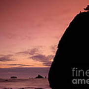 Sunset At Rialto Beach Art Print
