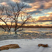 Sunset At Walnut Lake Art Print