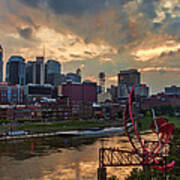 Sunset Nashville Art Print