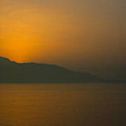 Sunset Near Santorini Art Print