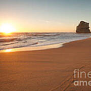 Sunset Over Gibson Steps Beach Australia Art Print