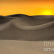 Sunset Over The Dunes Art Print