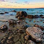 Sunset Rocks Art Print