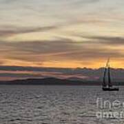 Sunset Sail In Seattle Art Print