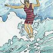 Surf Leap Art Print