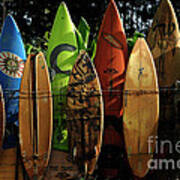 Surfboard Fence 4 Art Print