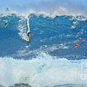 Surviving The Banzai Pipeline Art Print