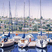 Sw Yacht Club In San Diego Art Print