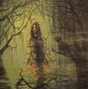 Swamp Witch Rising Art Print