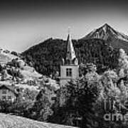 Swiss Scene Bw Art Print