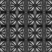 Symmetrical Repeating Pattern In Charcoal Art Print