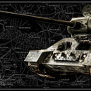 T-34 Soviet Tank Bk Bg Art Print