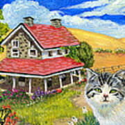 Tabby Of The Rolling Hills Art Print