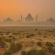 Taj Mahal At Dusk Art Print