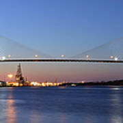 Talmadge Memorial Bridge In Savannah Art Print
