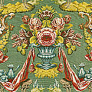 Textile With A Repeating Floral Motif, Lyon Workshop, Circa 1730 Silk Brocade Art Print