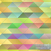 Textured Triangles Pattern Art Print