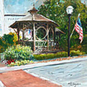 The Bandstand In Triangle Park Chagrin Falls Art Print