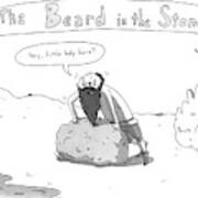 The Beard In The Stone -- A Man With His Beard Art Print