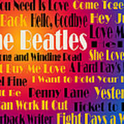 The Beatles 20 Classic Rock Songs 3 Art Print