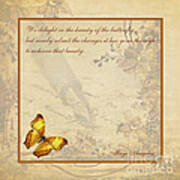 The Beauty Of The Butterfly Art Print